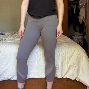 Lululemon Purple Scalloped Cropped Align High Rise Leggings